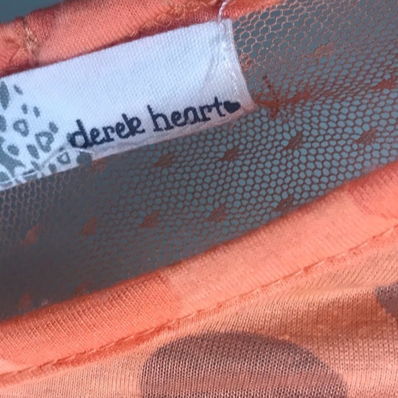 Derek Heart peach sheer polka dot top - Picture 13 of 13